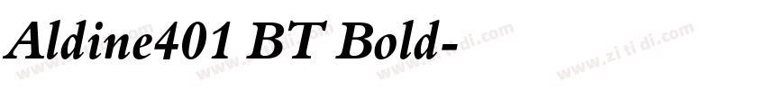 Aldine401 BT Bold字体转换